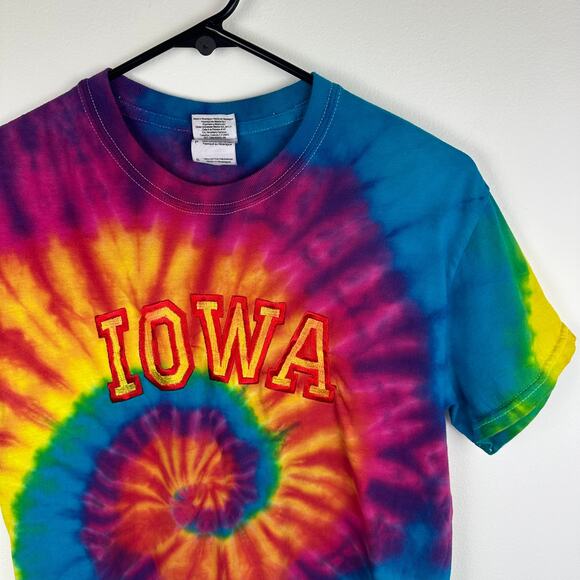 Gildan Heavy Cotton Unisex Iowa State Cyclones Football Tie-Dye T-Shirt Small - Picture 4 of 11